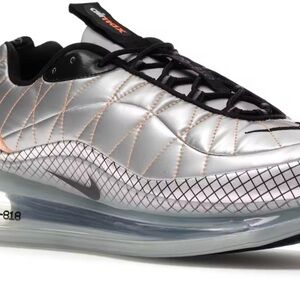 Nike Silver and Black Athletic Shoes with Futuristic Design BV5841-001